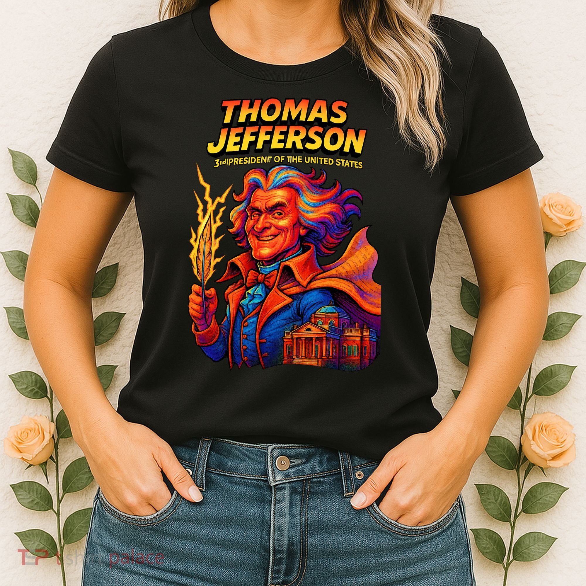 Thomas Jefferson The 3rd President Presidential Chronicles Women's T-Shirt