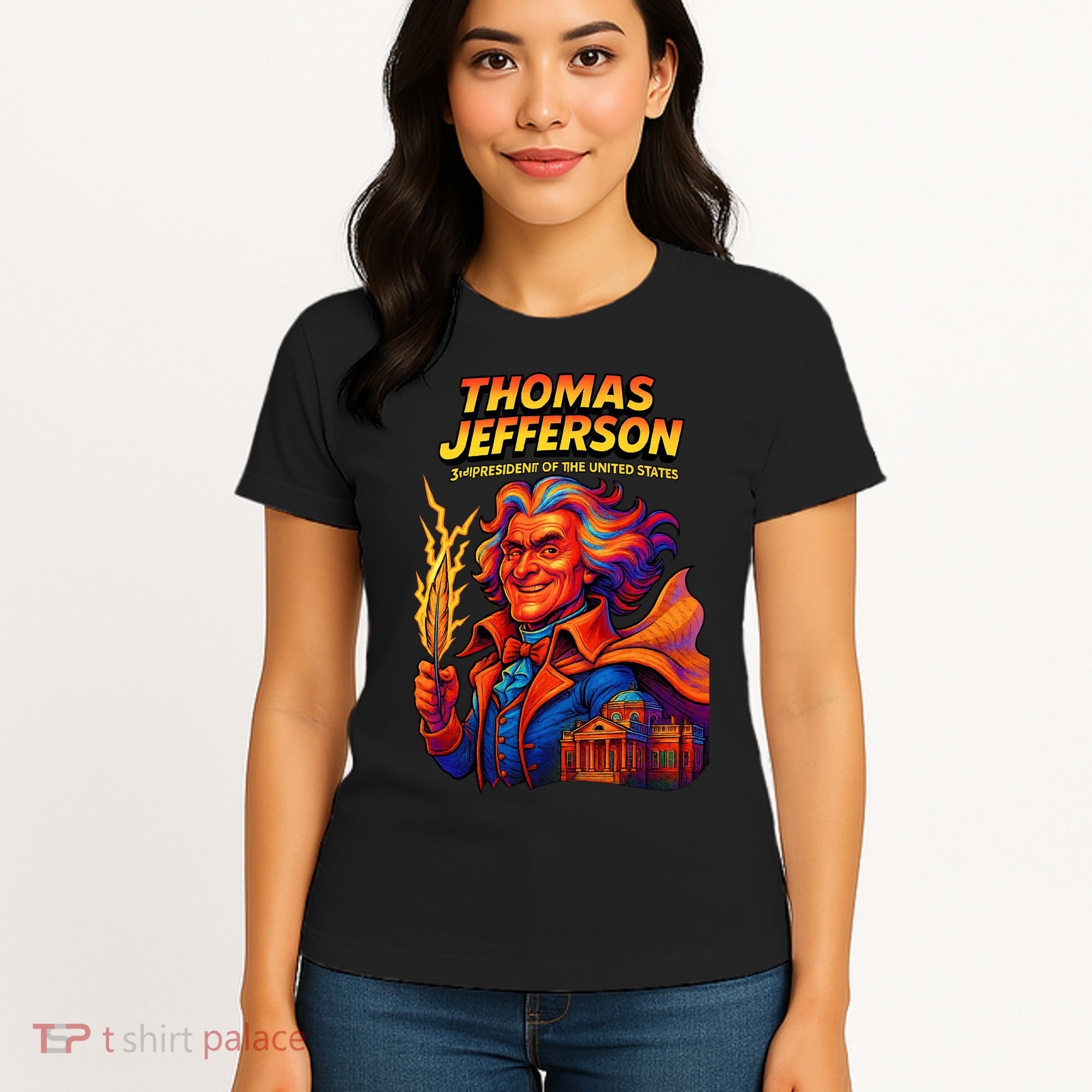 Thomas Jefferson The 3rd President Presidential Chronicles Women's T-Shirt
