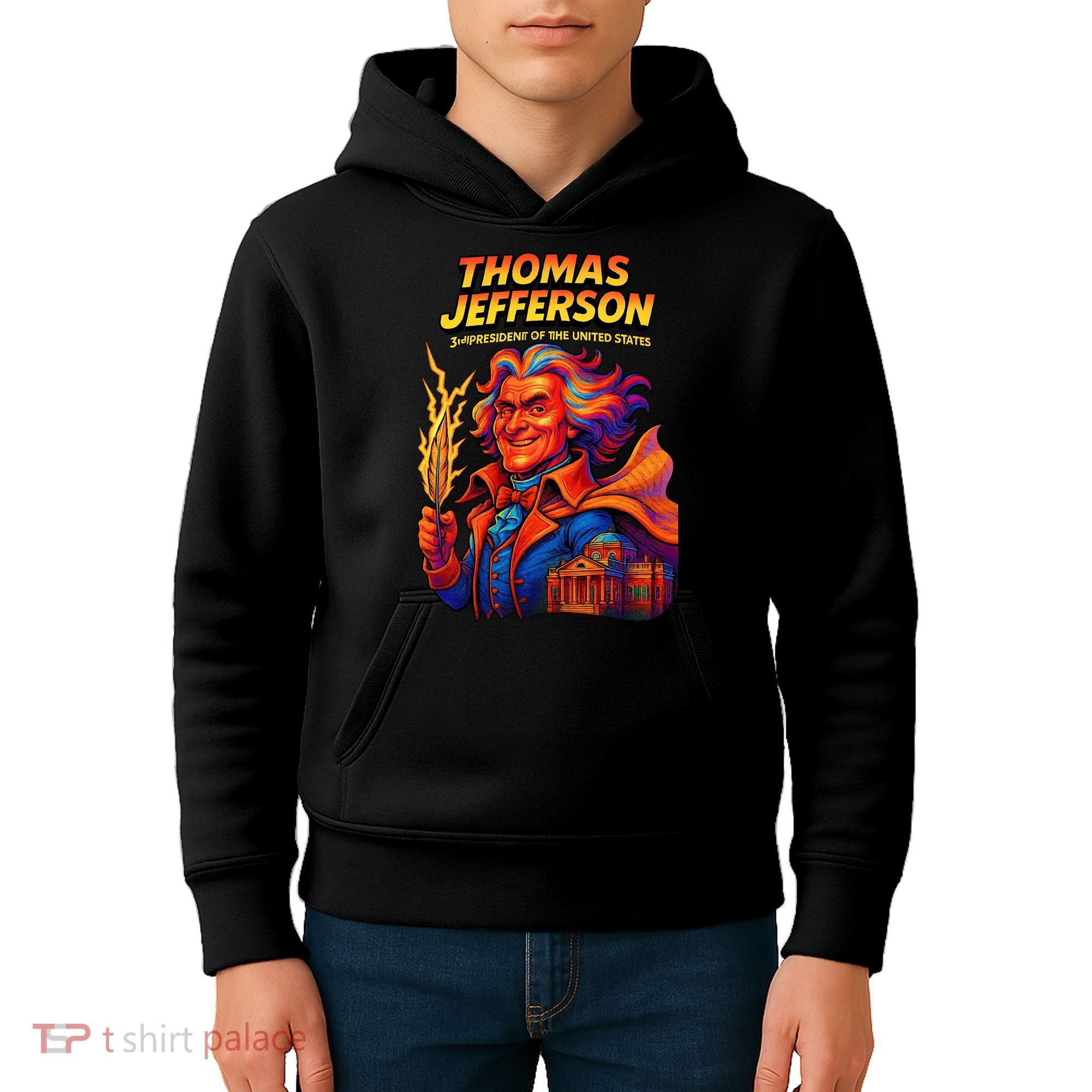 Thomas Jefferson The 3rd President Presidential Chronicles Kids Hoodie