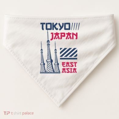 Tokyo Japan USA-Made Doggie Bandana