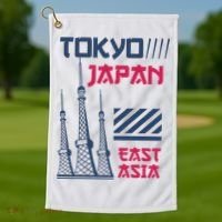 Tokyo Japan Golf Towel thumb 1