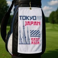 Tokyo Japan Golf Towel thumb 2