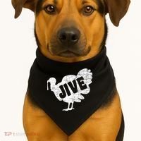 Thanksgiving Jive Turkey USA-Made Doggie Bandana thumb 1