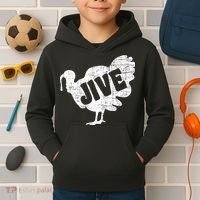 Thanksgiving Jive Turkey Kids Hoodie thumb 2