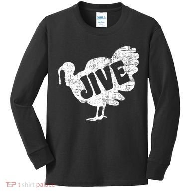 Thanksgiving Jive Turkey Kids Long Sleeve Shirt