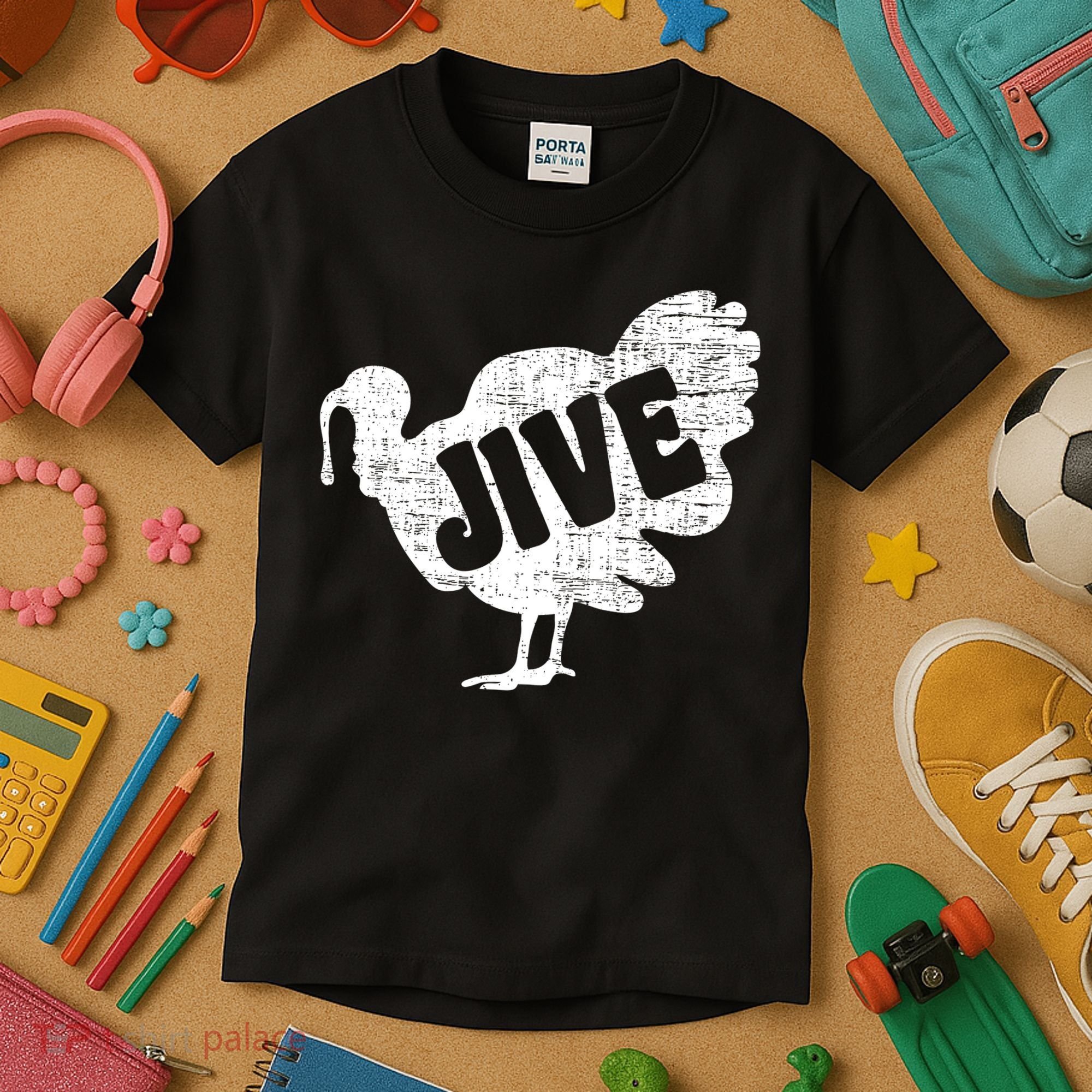 Thanksgiving Jive Turkey Kids T-Shirt