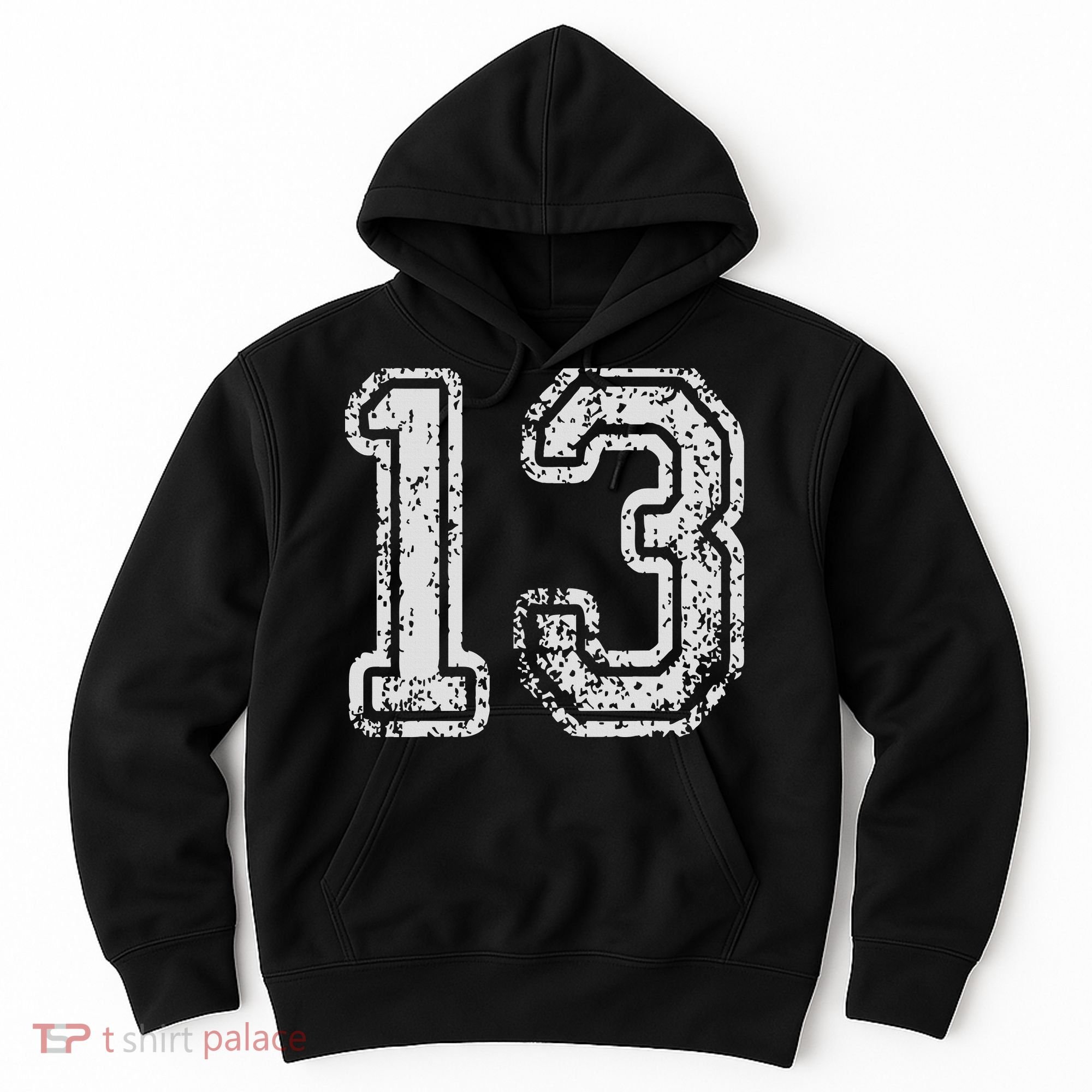 Team Jersey Uniforms Number 13 Thirteen School Sports Hoodie