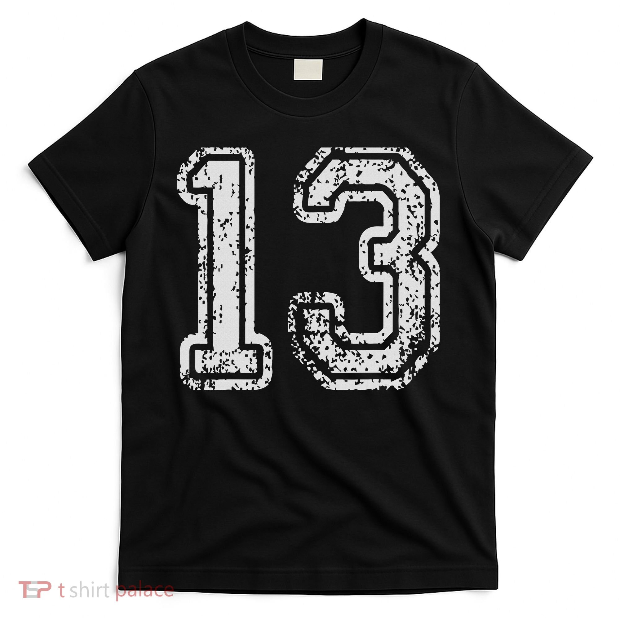 Team Jersey Uniforms Number 13 Thirteen School Sports T-Shirt