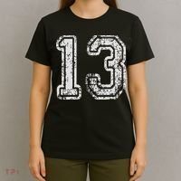 Team Jersey Uniforms Number 13 Thirteen School Sports T-Shirt thumb 4