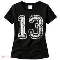 Team Jersey Uniforms Number 13 Thirteen School Sports Women's T-Shirt thumb 0