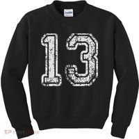 Team Jersey Uniforms Number 13 Thirteen School Sports Kids Sweatshirt thumb 0