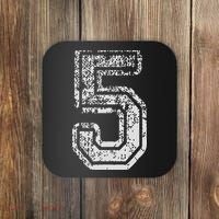 Team Jersey Uniforms Number 5 Five School Sports Birthdays Coaster thumb 0