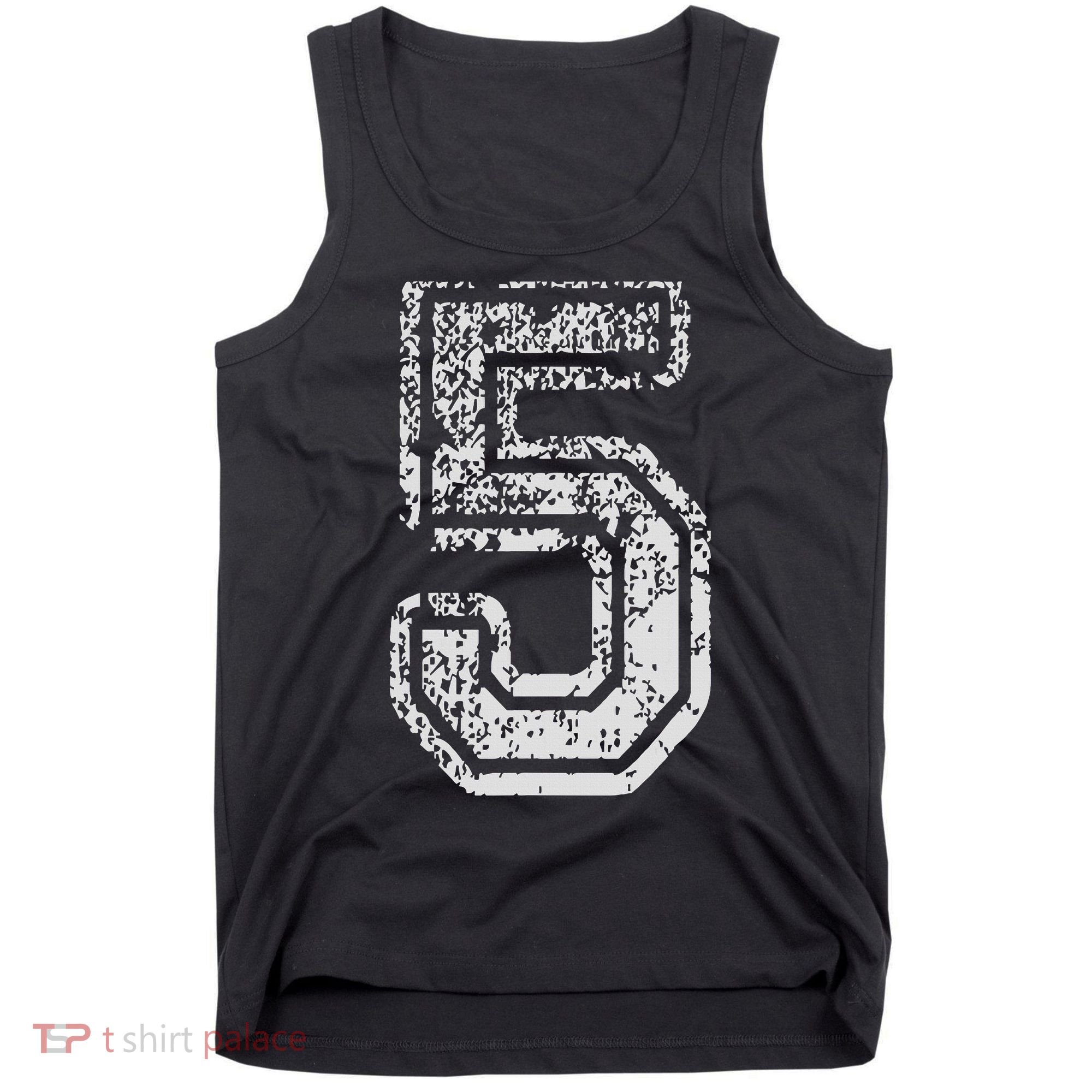 Team Jersey Uniforms Number 5 Five School Sports Birthdays Tank Top