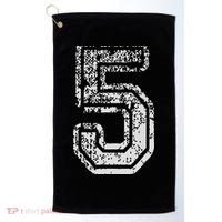 Team Jersey Uniforms Number 5 Five School Sports Birthdays Golf Towel thumb 0
