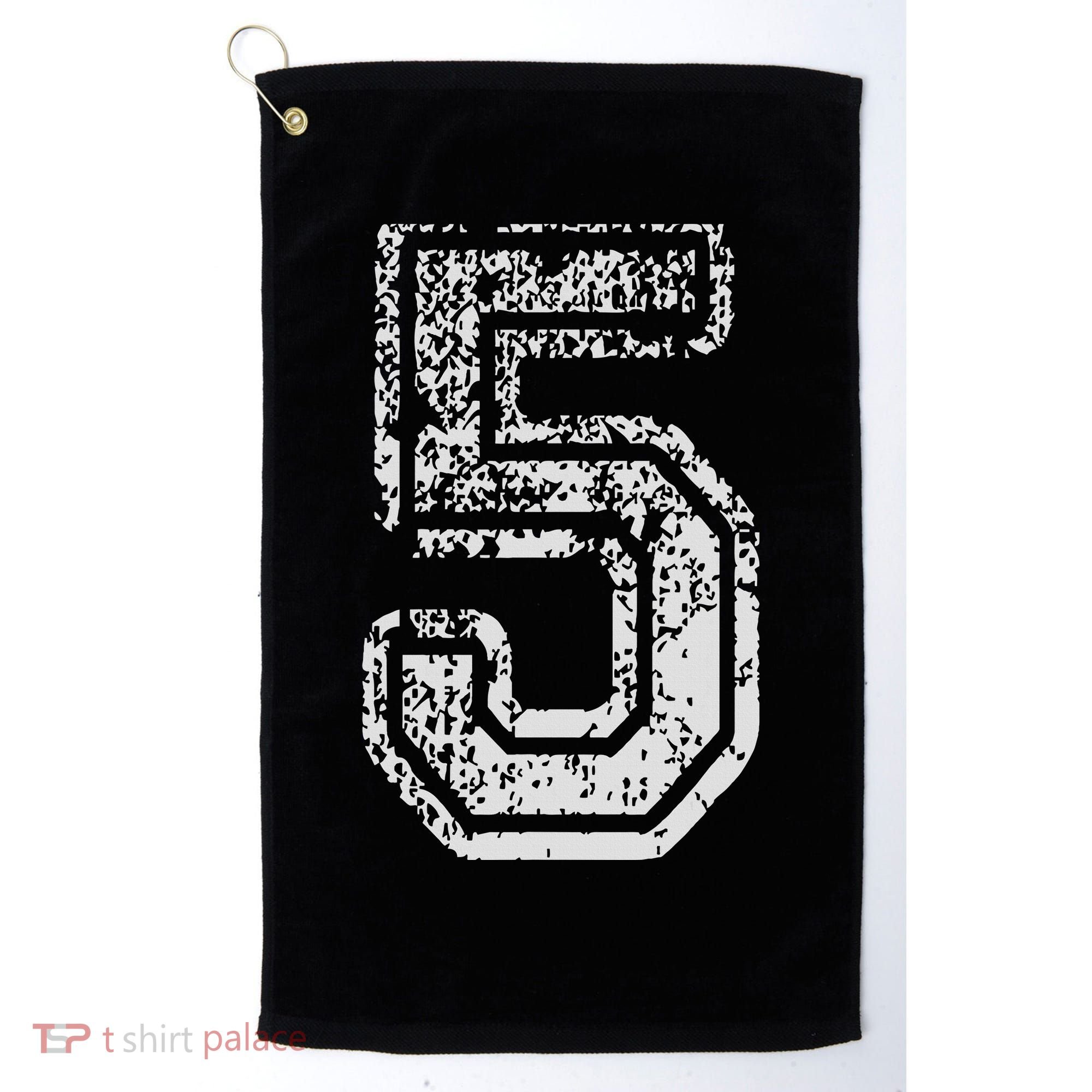 Team Jersey Uniforms Number 5 Five School Sports Birthdays Golf Towel