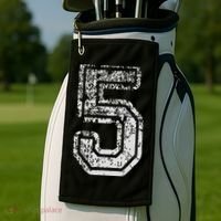 Team Jersey Uniforms Number 5 Five School Sports Birthdays Golf Towel thumb 2