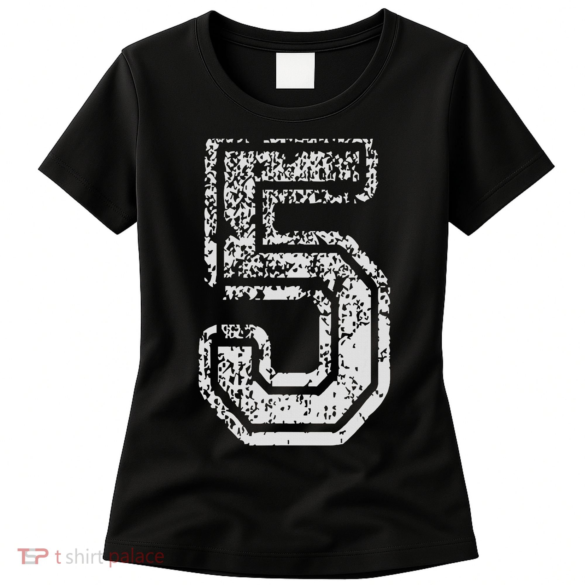 Team Jersey Uniforms Number 5 Five School Sports Birthdays Women's T-Shirt