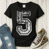 Team Jersey Uniforms Number 5 Five School Sports Birthdays Women's T-Shirt thumb 3