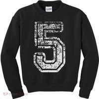 Team Jersey Uniforms Number 5 Five School Sports Birthdays Kids Sweatshirt thumb 0