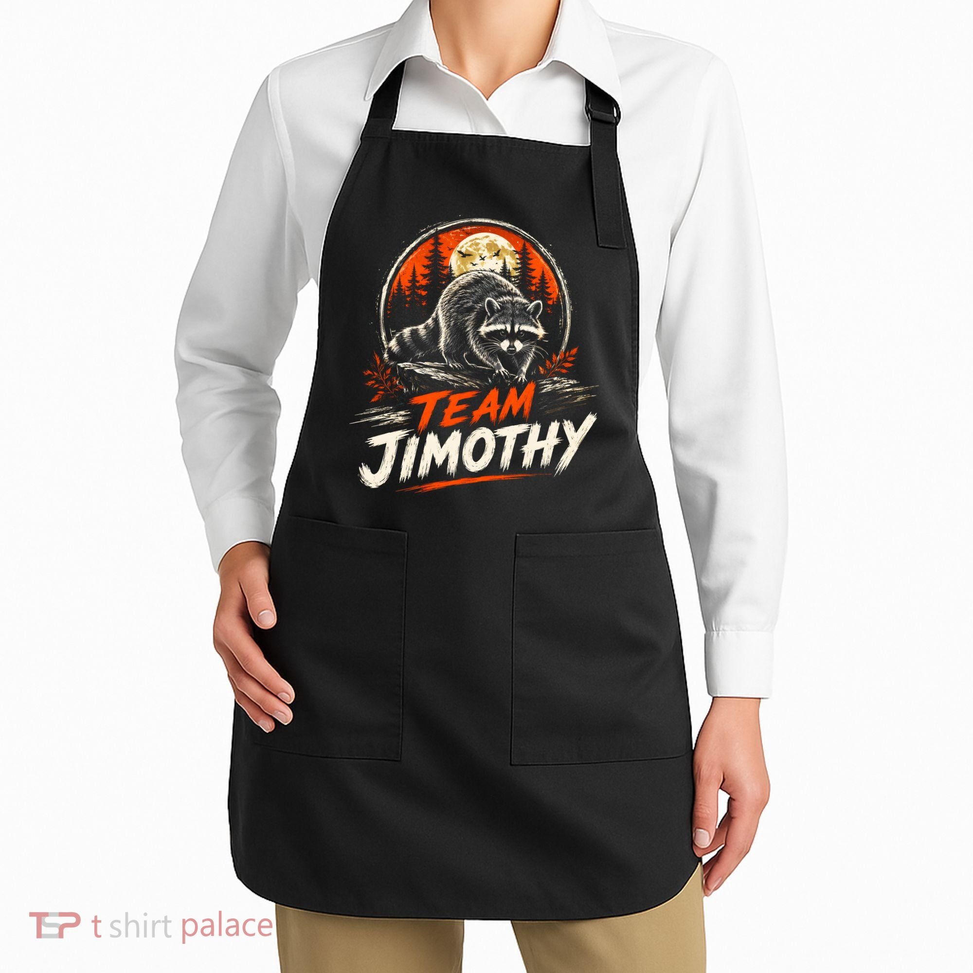 Team Jimothy Viral Raccoon Funny Apron