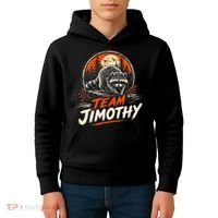 Team Jimothy Viral Raccoon Funny Kids Hoodie thumb 4