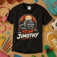 Team Jimothy Viral Raccoon Funny Kids T-Shirt thumb 3