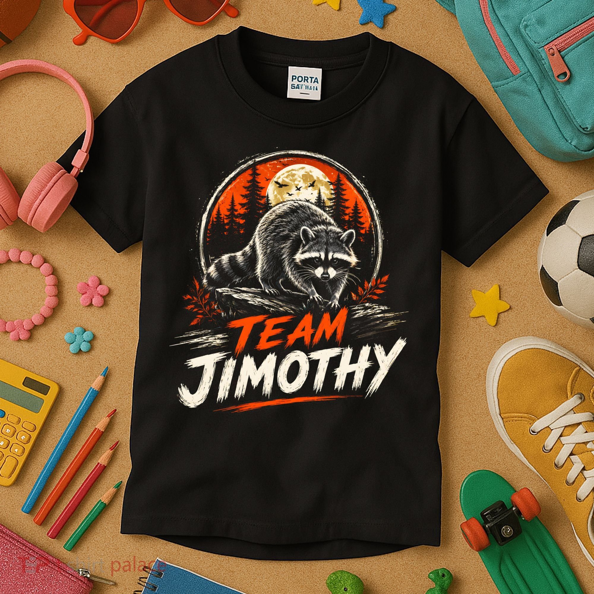 Team Jimothy Viral Raccoon Funny Kids T-Shirt