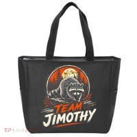 Team Jimothy Viral Raccoon Funny Tote Bag thumb 0