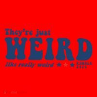 TheyRe Just Weird Antitrump TheyRe Weird Vote Blue Santa Hat thumb 1