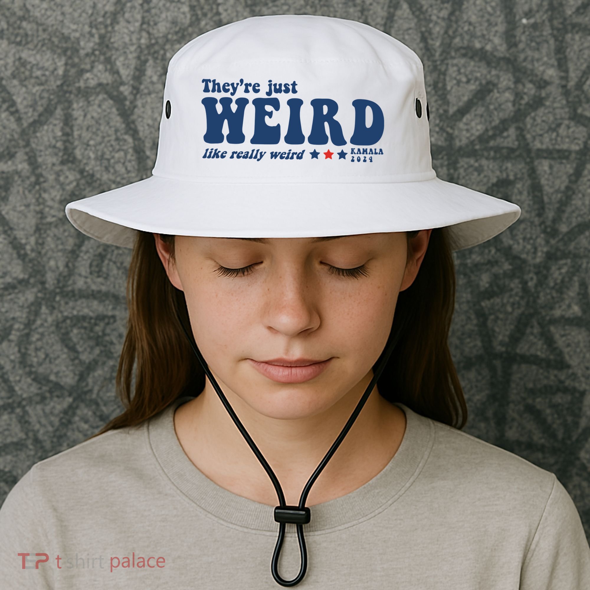 TheyRe Just Weird Antitrump TheyRe Weird Vote Blue Bucket Hat