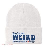 TheyRe Just Weird Antitrump TheyRe Weird Vote Blue Beanie thumb 0