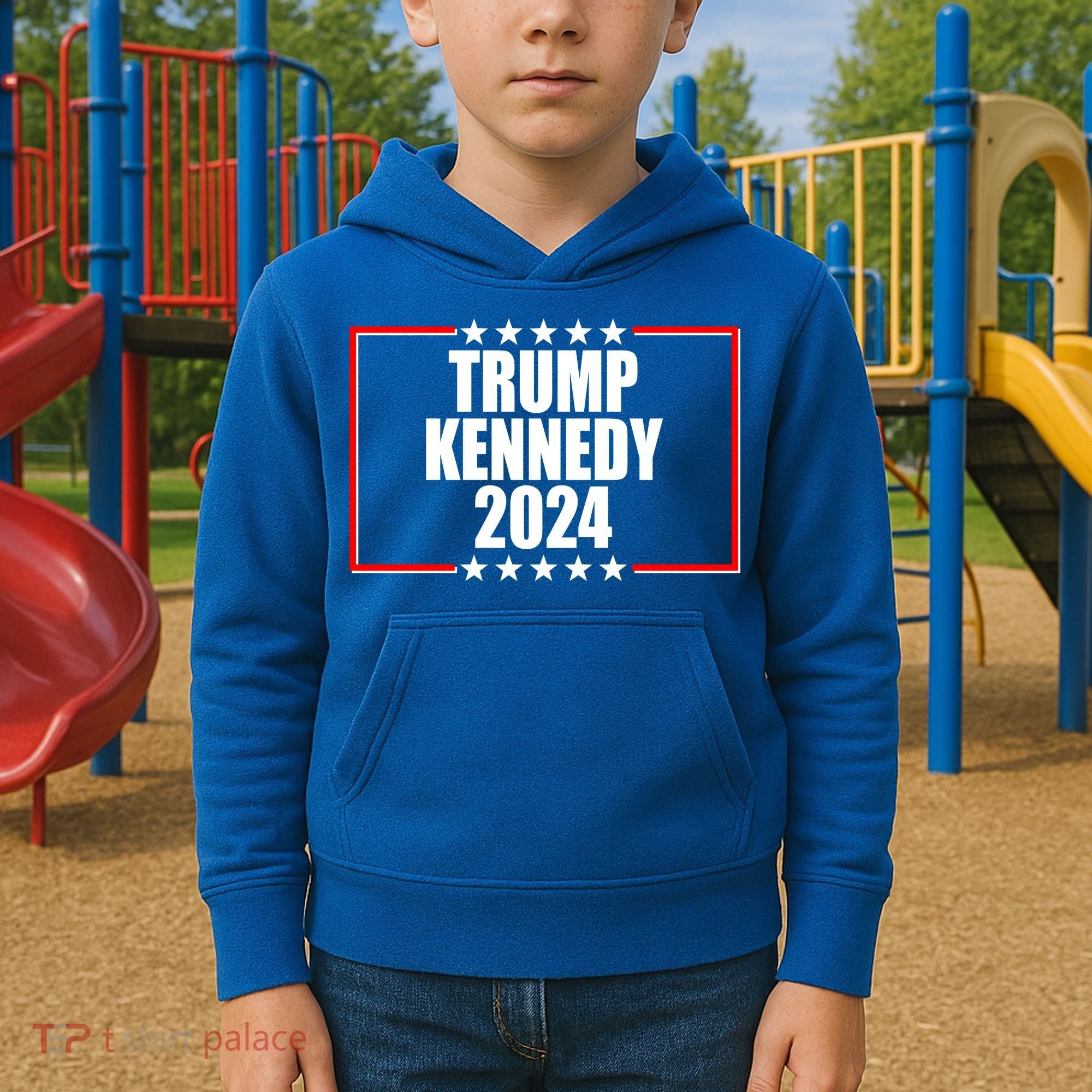 Trump Kennedy 2024 Election Logo Kids Hoodie