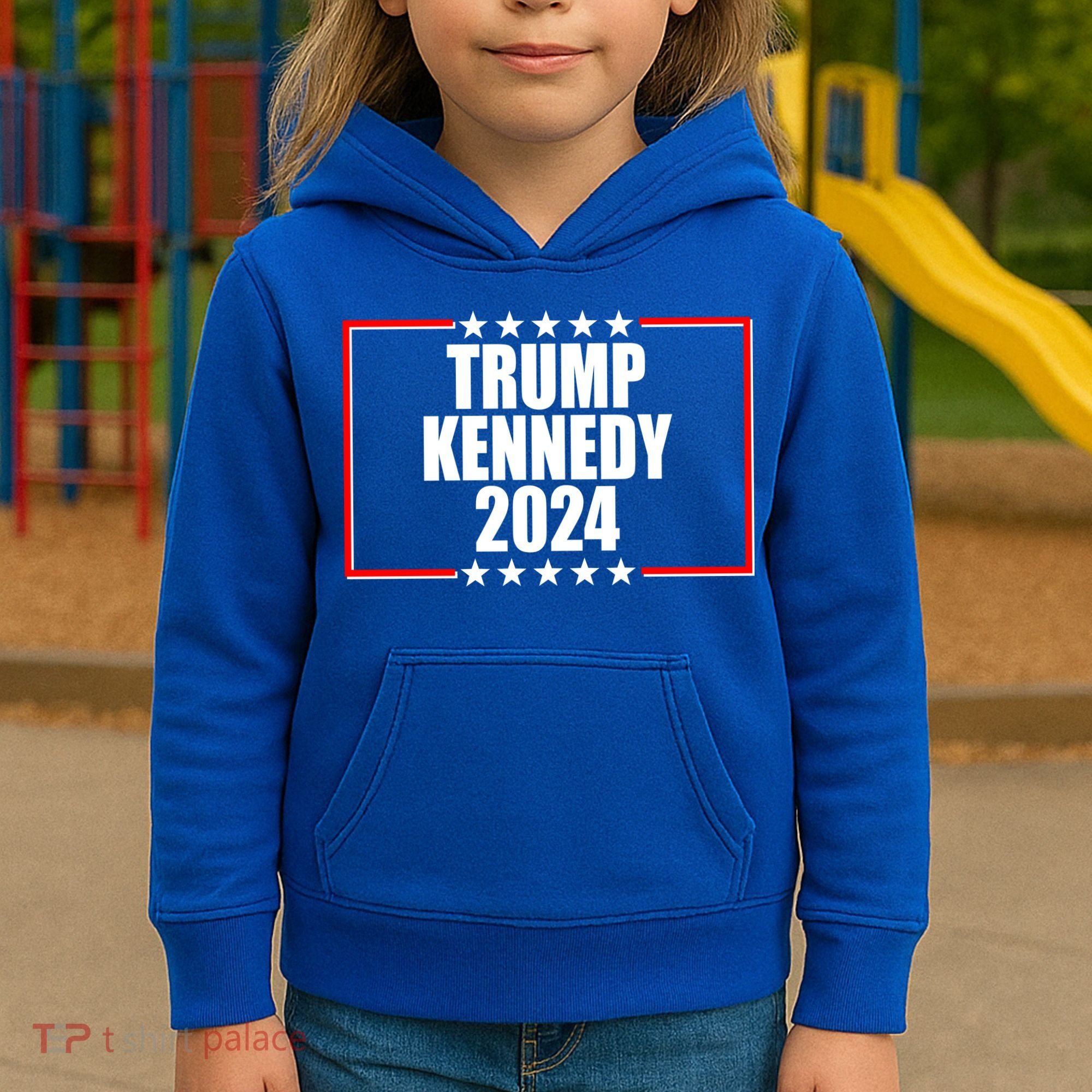Trump Kennedy 2024 Election Logo Kids Hoodie