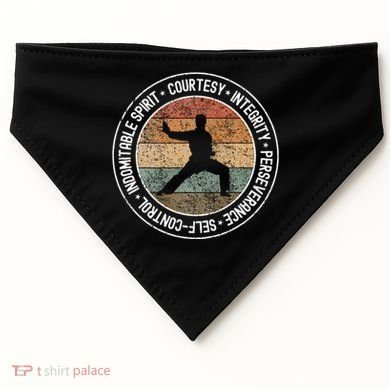 Taekwondo Karate 5 Tenets Martial Arts Uniform USA-Made Doggie Bandana