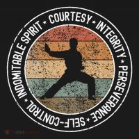 Taekwondo Karate 5 Tenets Martial Arts Uniform Long Sleeve Shirt thumb 2