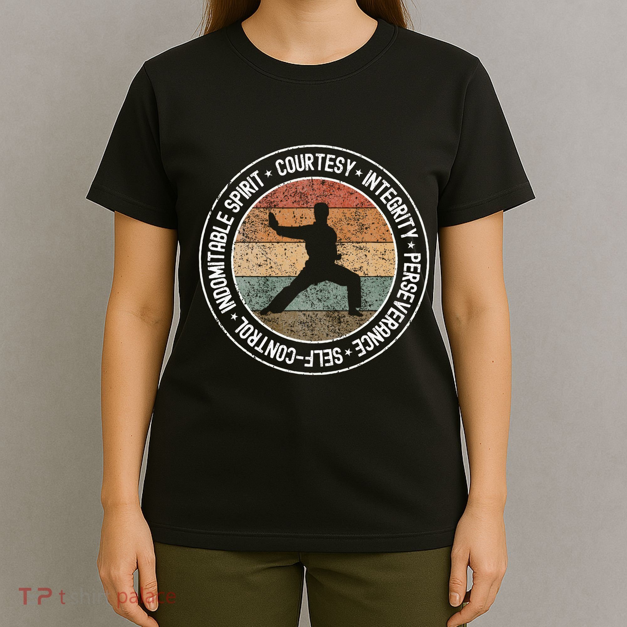 Taekwondo Karate 5 Tenets Martial Arts Uniform T-Shirt