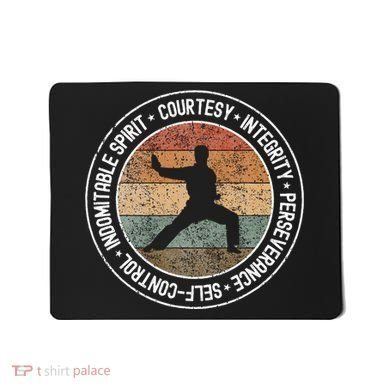 Taekwondo Karate 5 Tenets Martial Arts Uniform Mousepad