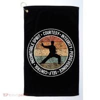 Taekwondo Karate 5 Tenets Martial Arts Uniform Golf Towel thumb 0
