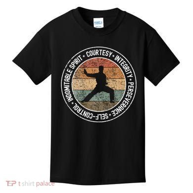 Taekwondo Karate 5 Tenets Martial Arts Uniform Kids T-Shirt
