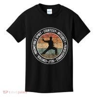 Taekwondo Karate 5 Tenets Martial Arts Uniform Kids T-Shirt thumb 0