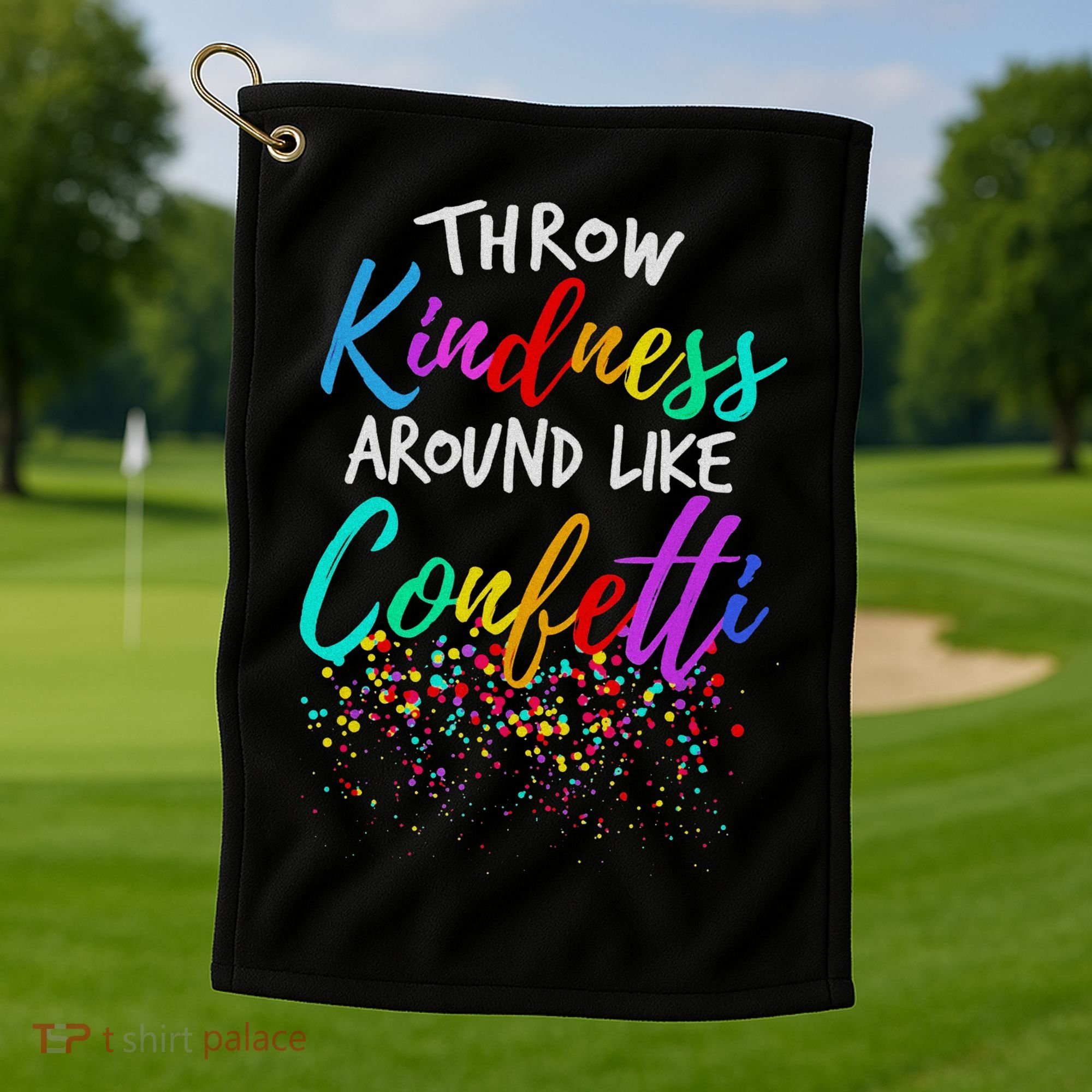 Throw Kindness Around Like Confetti Kind Teacher Golf Towel