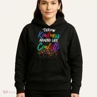 Throw Kindness Around Like Confetti Kind Teacher Kid Hoodie thumb 5