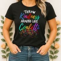 Throw Kindness Around Like Confetti Kind Teacher Kid Women's T-Shirt thumb 2