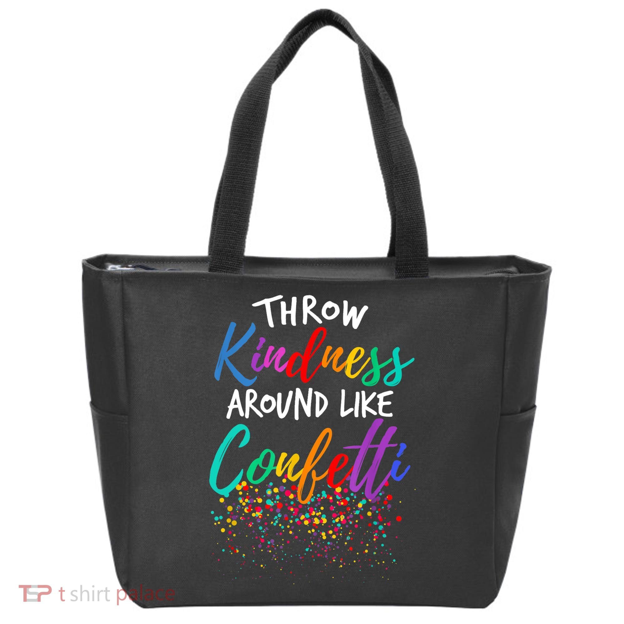 Throw Kindness Around Like Confetti Kind Teacher Kid Tote Bag