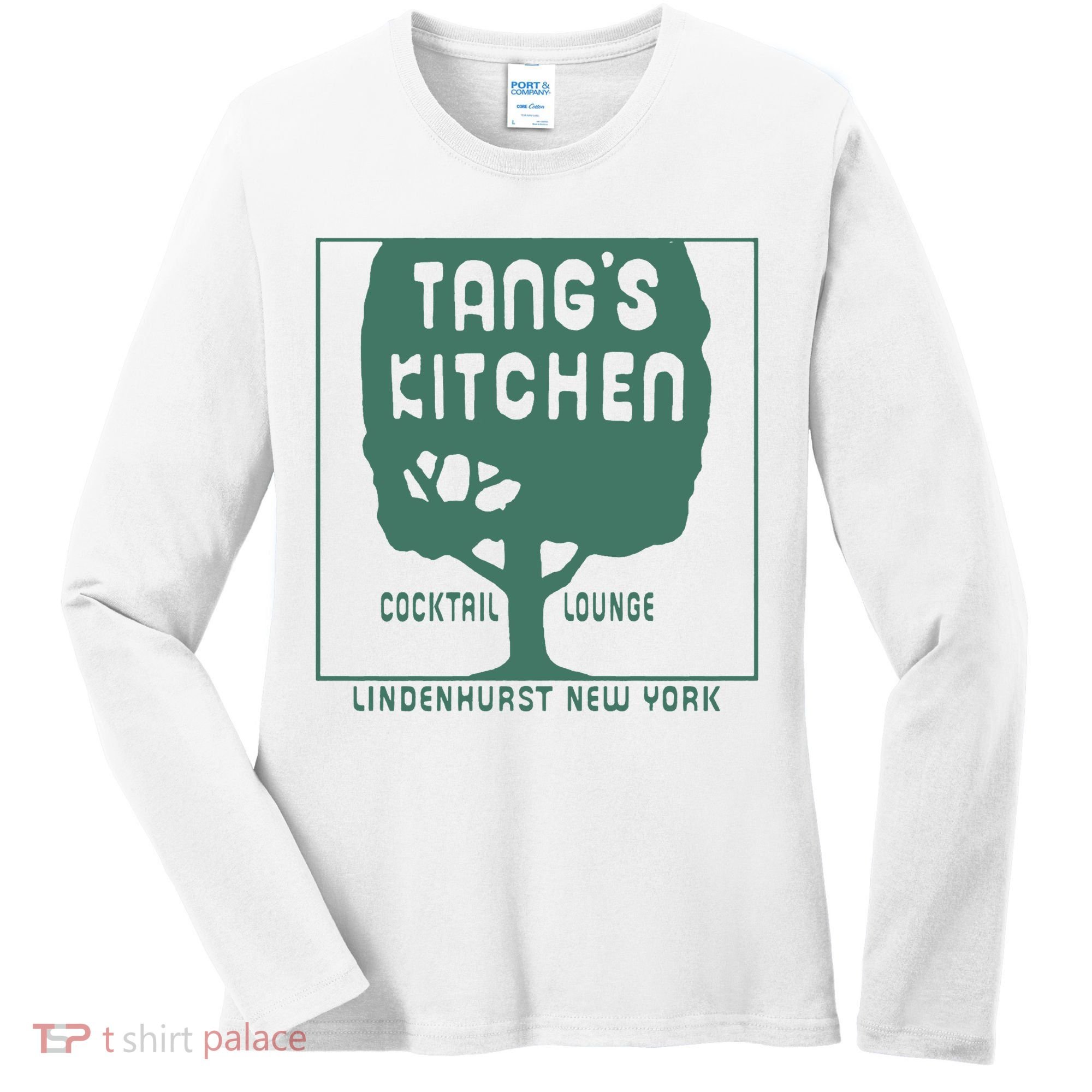 Tangs Kitchen Cocktail Lounge Lindenhurst New York Women's Long Sleeve Shirt