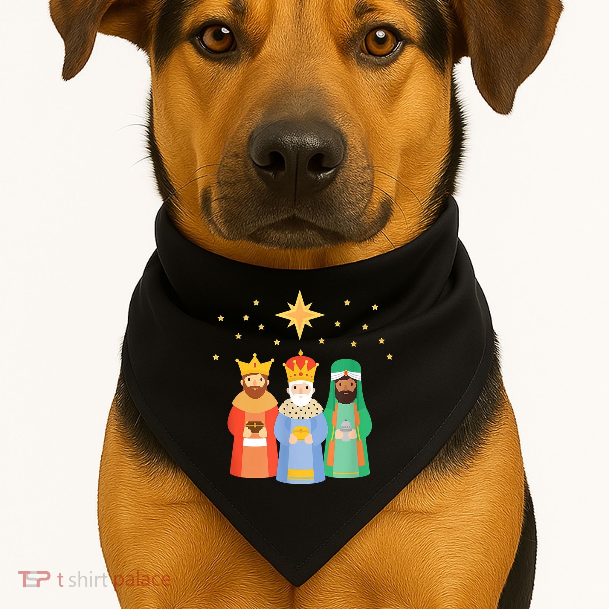 Three Kings Day Epiphany Celebration Christianity USA-Made Doggie Bandana
