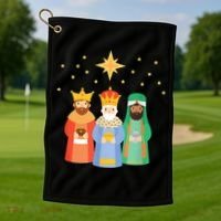 Three Kings Day Epiphany Celebration Christianity Golf Towel thumb 1