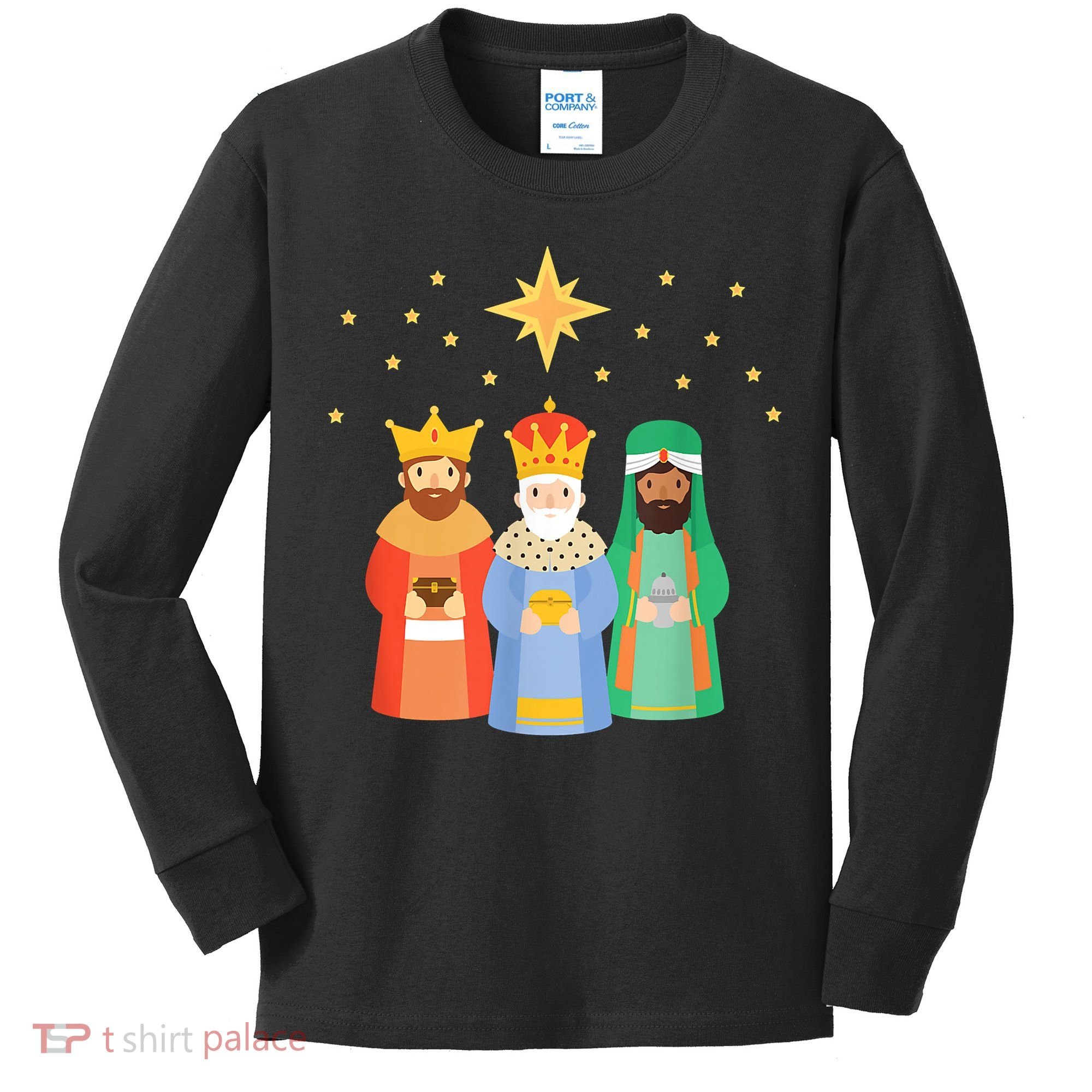 Three Kings Day Epiphany Celebration Christianity Kids Long Sleeve Shirt