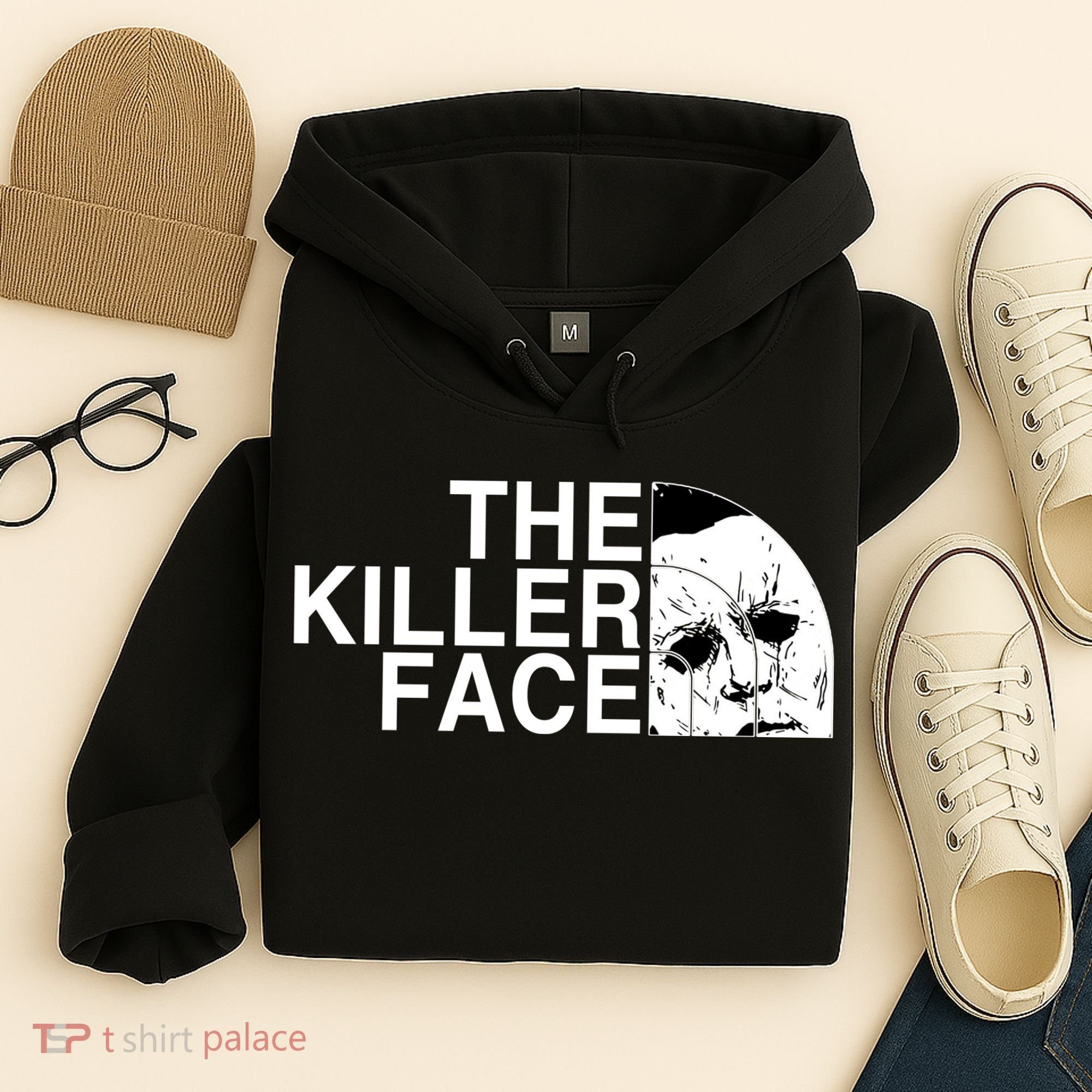 The Killer Face Horror Scary Character Halloween Costume Hoodie