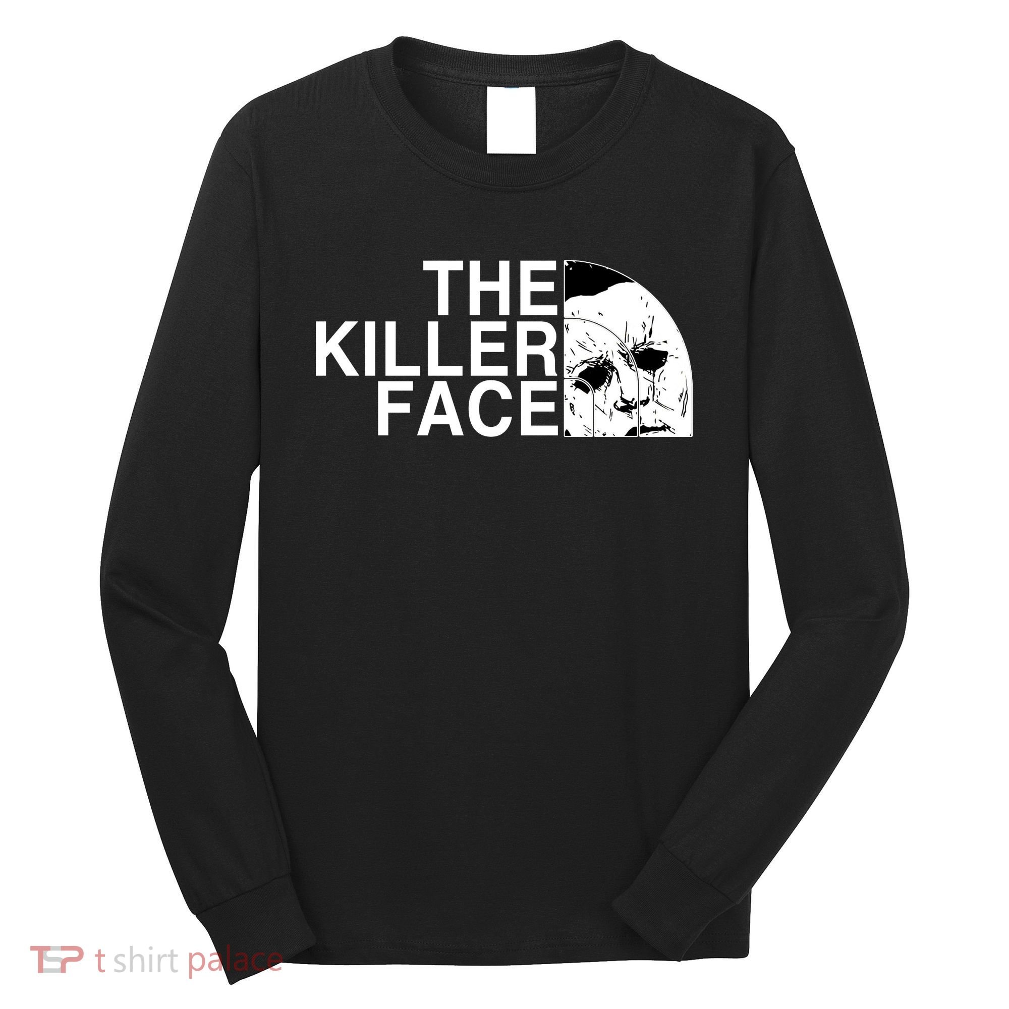 The Killer Face Horror Scary Character Halloween Costume Long Sleeve Shirt
